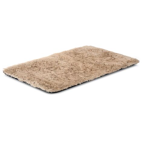 ALFOMBRA ANTIDESLIZANTE SHAGGY 80x120 cm BEIGE (1/5)