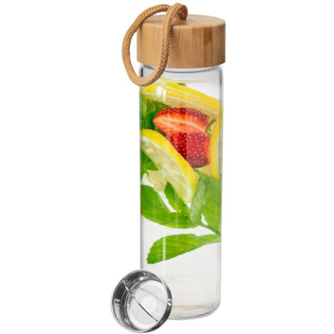 Botella de agua de vidrio con colador de 450 ml (1/5)