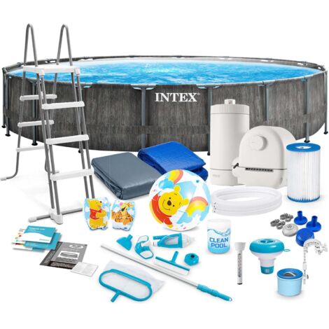 Piscina de jardín con estructura 549 x 122 cm 21 en 1 INTEX 26744