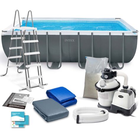 Piscina de jardín con estructura 549 x 274 x 132 cm 12 en 1 INTEX 26356