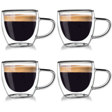 Vaso térmico de doble pared para espresso DOBLE 100 ml 4 uds.