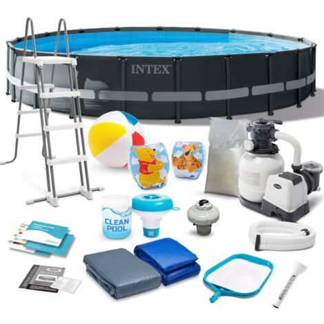 Piscina de jardín con estructura de 610 x 122 cm 17 en 1 INTEX 26334