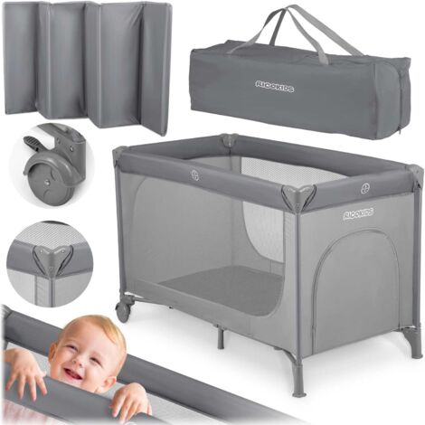Cuna de viaje 125 x 65 x 78 cm RK-240 gris