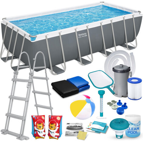 Piscina de jardín con estructura de 488 x 244 x 122 cm 17 en 1 Bestway 56670