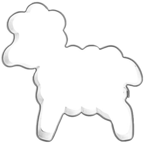 Cortador de galletas de oveja de acero de 5 cm