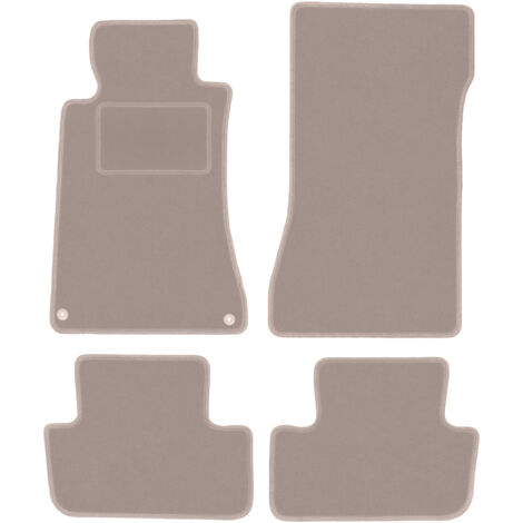 Alfombrillas de terciopelo beige para Mercedes CLK W209 Coupé (1997-2009)