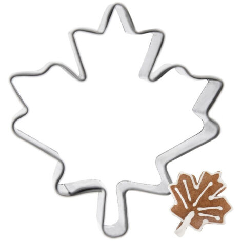 Cortador de galletas de acero con forma de hoja de 4 cm