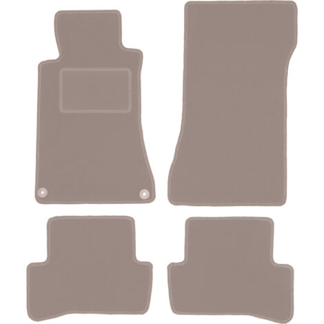 Alfombrillas de terciopelo beige para Mercedes C W203 sedán, familiar (2000-2008)
