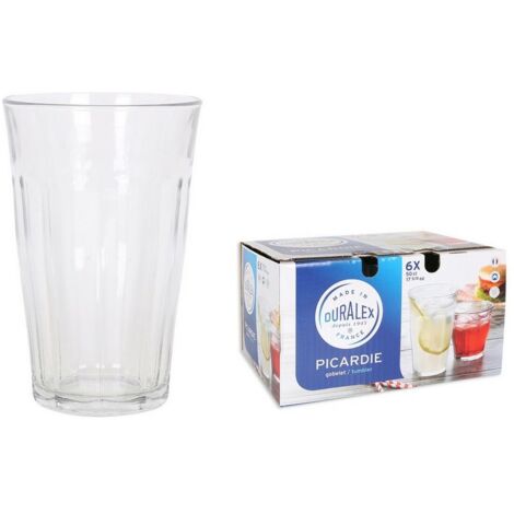 Vaso alto Duralex PICARDIE de 560 ml - juego de 6