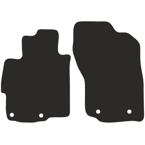 Alfombrillas delanteras básicas de terciopelo para: Mitsubishi Lancer VIII CY sedán, sportback (2007-2016) (1/2)