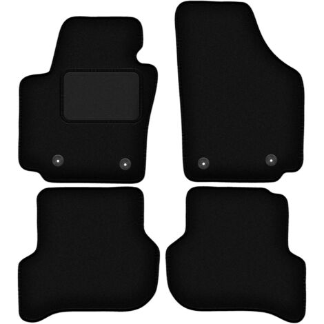 Alfombrillas de terciopelo negro para Seat Altea monovolumen (2004-08.2008) (1/5)
