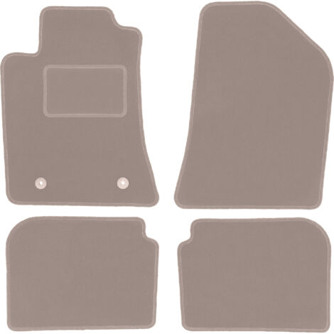 Alfombrillas de terciopelo beige para Toyota Avensis II T25 familiar, liftback y sedán (2003-2009)