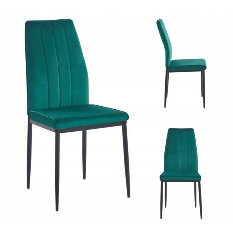 SILLA TAPIZADA DE TERCIOPELO VERDE PARA SALA DE ESTAR Y OFICINA GLAMOUR (1/5)