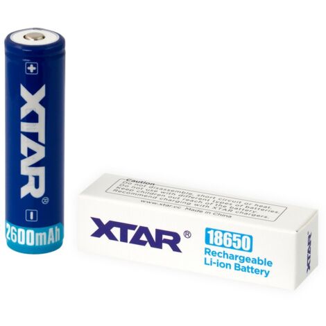 Batería Xtar 18650 3.7V Li-ion 2600mAh con protección