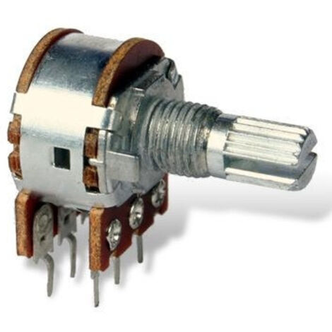 POTENCIÓMETRO ROTATORIO 2X10KA LOGARÍTMICO L 15MM