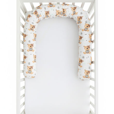 Protector de cuna con ruedas Minky Pillow de 200 cm - Osito de peluche