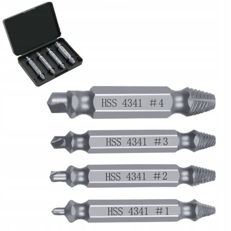 Juego de puntas para quitar tornillos rotos, 4 uds.