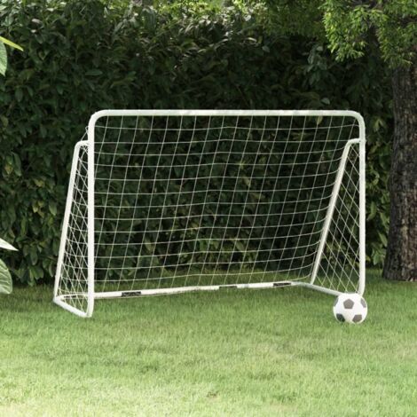 Furniture Limited - Portería de fútbol con red acero blanco