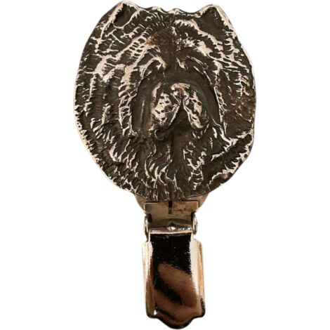 Chow Chow - broche con clip, portanúmero de salida, insignia plateada para exposiciones caninas de Art-Dog (1/5)