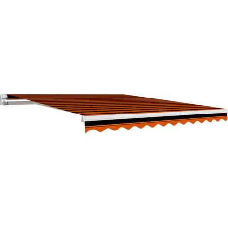 Toldo de lona naranja y marrón 300x250 cm vidaXL