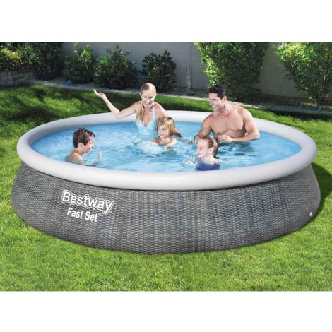 Juego de piscina inflable Fast Set con bomba 396x84 cm Bestway