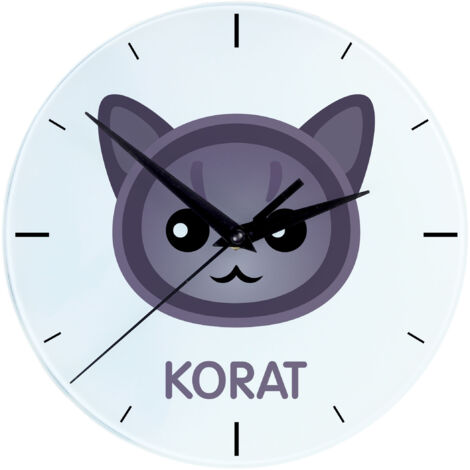 Korat - Reloj de MDF con gráficos e inscripción de Art-Dog (1/4)