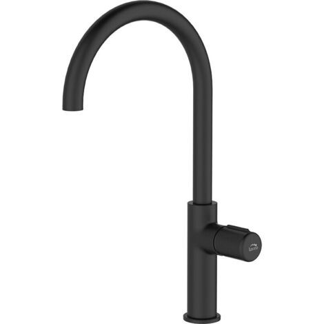 Grifo para lavabo de pie Laveo PRETTO negro con caño en U (1/2)