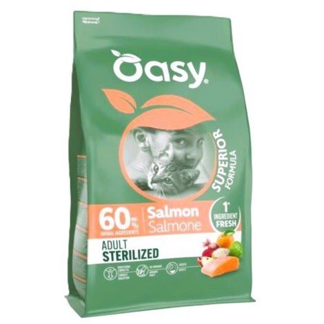 Oasy SUPERIOR Sterilized Alimento seco para gatos esterilizados - Salmón Esterilizado 300g