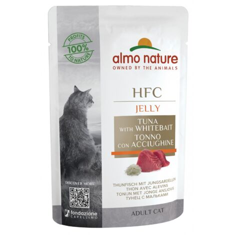 Almo Nature  Gelatina HFC  Sobre de 55 g - Atún y sardinas baby 55 g