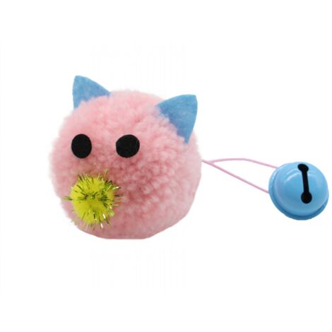 Bubu Pets  Juguete para gatos  Pelota de peluche con cascabel de 5 cm - Pelota de peluche con cascabel de 5 cm