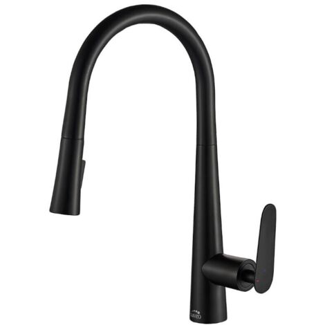 Grifo para fregadero de cocina NALDA negro con caño extraíble (1/3)