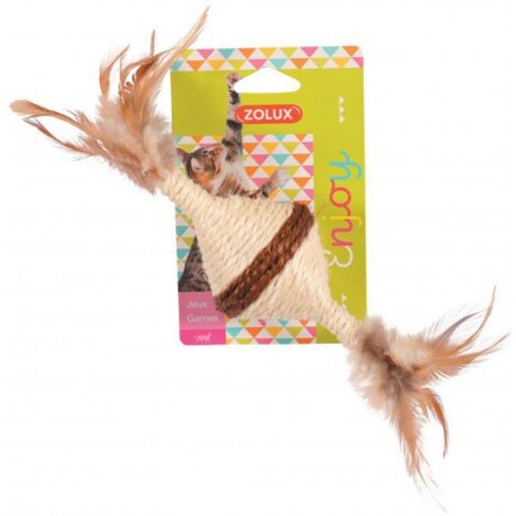 Zolux  Sisal  Juguete con plumas - 1 ud - Sisal con plumas - 1 ud