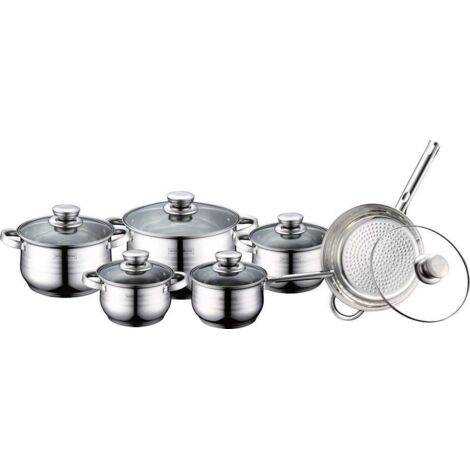 Juego de utensilios de cocina de acero inoxidable Royalty Line RL-1231 de 12 piezas