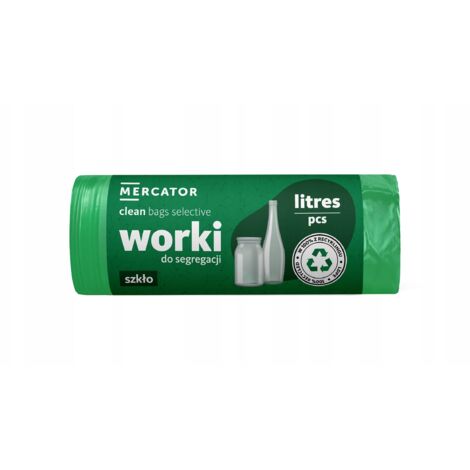 Bolsas de basura para vidrio 120l 10 uds para segregar vidrio, con perforación (1/3)