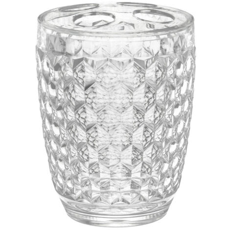 AWD INTERIOR Belis 1453 Taza para cepillos de dientes de cristal transparente con cuatro compartimentos (1/2)