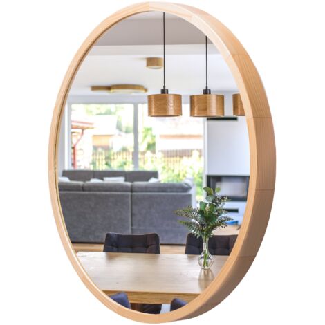 Espejo de pared de ba帽o LEJA redondo 575 PINO para recibidor o sal贸n ELEGANTE