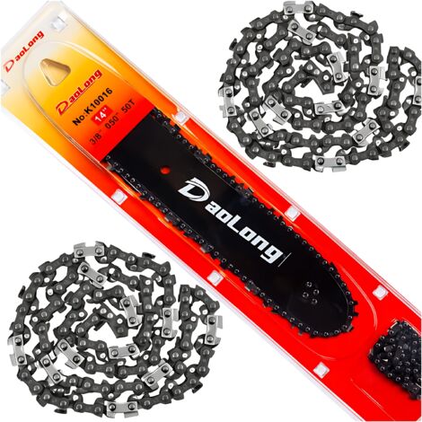 BARRA GU脥A PARA SIERRA DE GASOLINA + 2x CADENAS 40cm 14'' 50 3/8 375 (1/5)