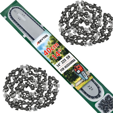 BARRA GU脥A PARA SIERRA DE GASOLINA + 2x CADENAS 40cm 14'' 59 1.5 325 (1/5)