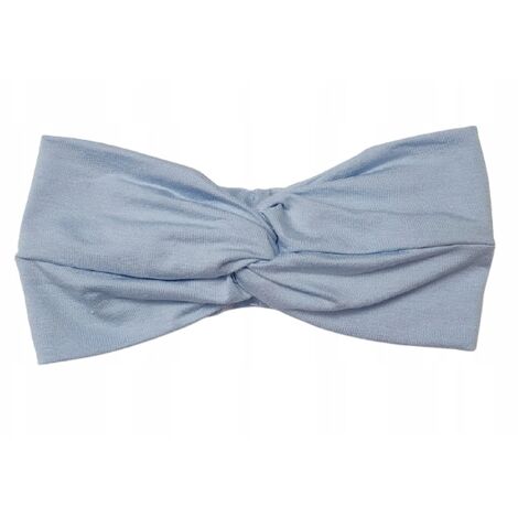 Elegante diadema de viscosa azul, contorneada, perfecta para el verano. (1/5)