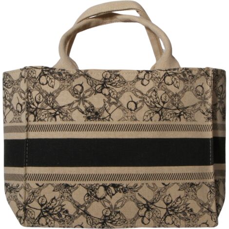 Bolso Shopper para Mujer con Estampado de Limones, Beige y Negro, 27x23cm (1/2)