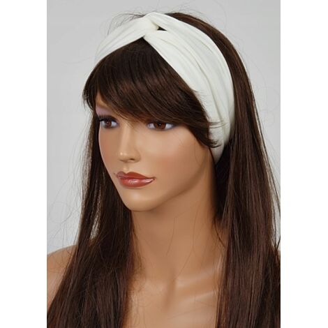 Elegante diadema de bamb煤 color crudo para mujer - contorneada primavera/verano (1/5)