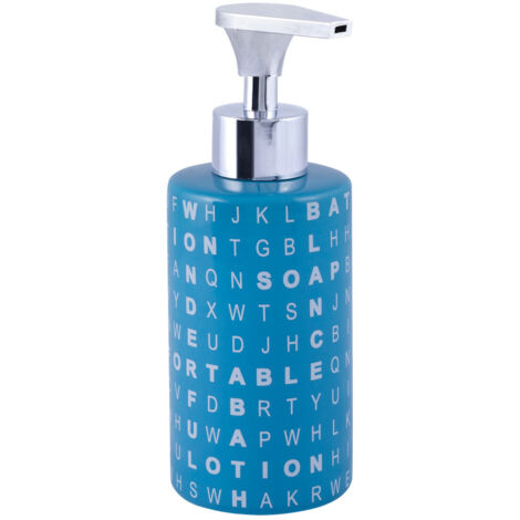 Dispensador de jab贸n 270 ml AWD INTERIOR Enzo 1284 letras azules cer谩mica (1/2)