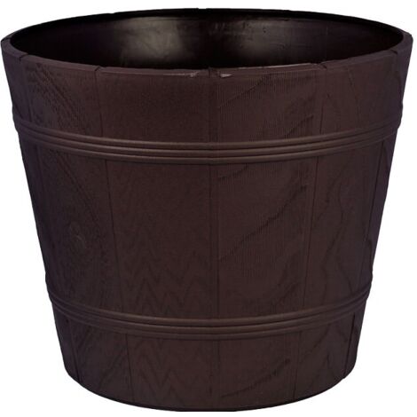 Maceta imitaci贸n madera 00 marr贸n FORM-PLASTIC