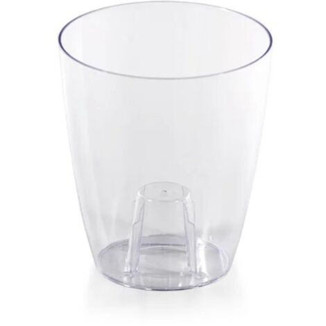 Maceta coubi orchid 2,4l., dimensiones 16x16x18,3 cm, color transparente