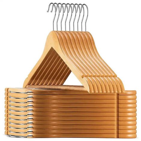 Perchas de madera para armario WOODY, 10 uds.