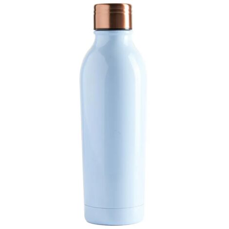 Set deportivo: Botella térmica y tapón con pajita, color azul pato con recubrimiento en polvo, 350 ml (1/3)