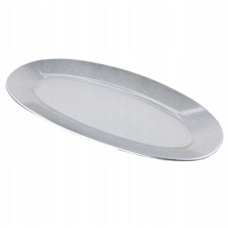 WESTWING Bandeja ovalada de plata 20x41,8x3 cm