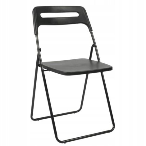 SILLA DE CONFERENCIA PLEGABLE RECTA PARA BANQUETES, BODAS, EVENTOS, NEGRA