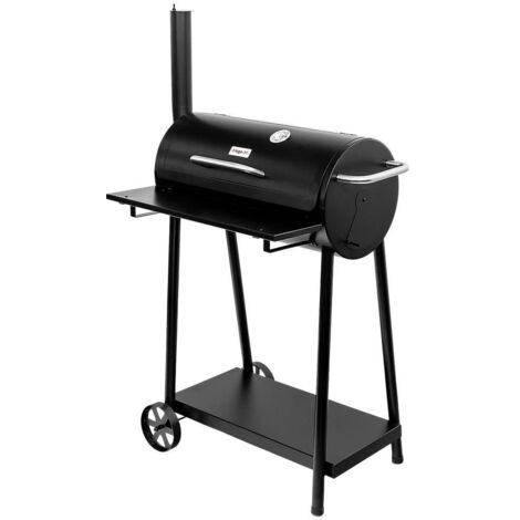 Barbacoa de carbón para jardín Mega-M con chimenea de 53 x 29 N