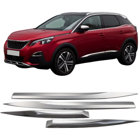 Molduras de puertas laterales acero inoxidable cromado Peugeot 3008 SUV 2016-